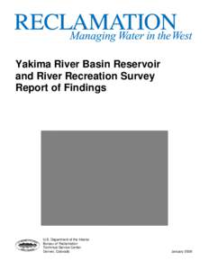Yakima River Basin Reservoir and River Recreation Survey Report of Findings