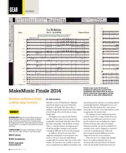 GEAR  review MakeMusic Finale 2014 Notation software takes