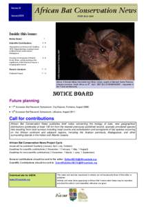 Volume 15 January 2008 African Bat Conservation News ISSN[removed]