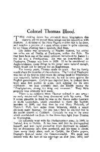 Colonel Thomas Blood.  T