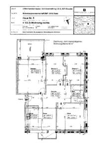 Balkon  Eingang Zeichnung: nicht massstabgetreu Wohnungsfläche 90 m2