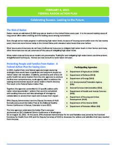 Federal Radon Action Plan[removed]Accomplishments Report February 4, 2013