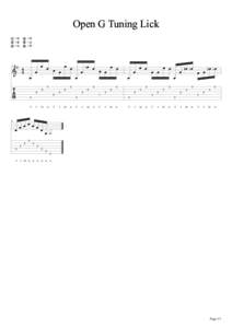 Open G Tuning Lick  no qr p s =D =B