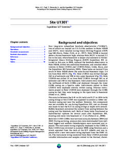 Fisher, A.T., Tsuji, T., Petronotis, K., and the Expedition 327 Scientists Proceedings of the Integrated Ocean Drilling Program, Volume 327 Site U13011 Expedition 327 Scientists2