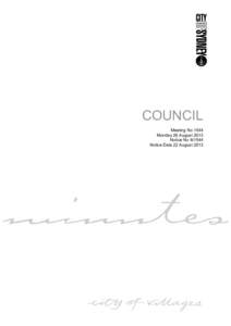 Council - 26 August[removed]Minutes