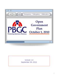 PBGC Open Government Plan[removed]