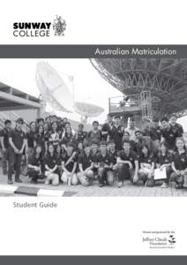 Australian Matriculation  Student Guide A Distinctive Learning