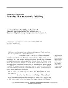 Fumblr: The academic failblog