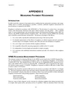 Land transport / Road transport / Road / Roughness / American Association of State Highway and Transportation Officials / Tire / Transport / International Roughness Index / Pavement engineering