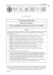 CL 146/LIM/2  F Avril 2013 Food and