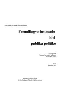 Alta Konsilio pri Taksado de la Instrusistemo  Fremdlingvo-instruado