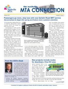 the nashville  MTA CONNECTION Winter[removed]Volume 6, Issue 2