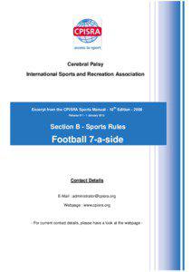 Cerebral Palsy  International Sports and Recreation Association