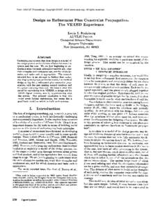 From: AAAI-87 Proceedings. Copyright ©1987, AAAI (www.aaai.org). All rights reserved.  huis I. stein AI/VLSI Project Computer Science Department Rutgers University