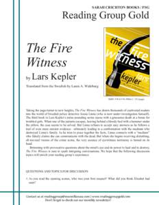 SARAH CRICHTON BOOKS / FSG  Reading Group Gold The Fire Witness