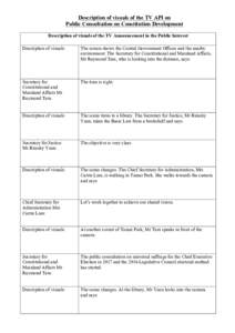 Methods for Selecting the Chief Executive in 2017 and for Forming the Legislative Council in 2016 Public Consultation