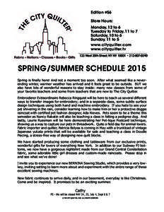 Newsletter #56 Color Spring/Summer 2015 Rev