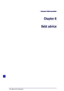 Consumer Credit sourcebook  Chapter 8 Debt advice  PAGE