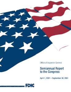 Semiannual Report to the Congress April 1, 2001 – September 30, 2001 Inspector General’s Statement  T