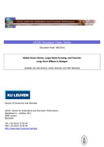 LICOS Discussion Paper Series Discussion PaperGlobal Value Chains, Large-Scale Farming, and Poverty: Long-Term Effects in Senegal