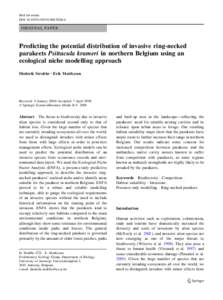 Rose-ringed Parakeet / Parakeet / Environmental niche modelling / Forest / Parrots / Psittacinae / Neognathae