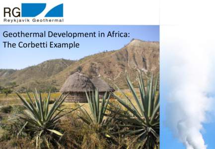 Geothermal Development in Africa: The Corbetti Example Reykjavik Geothermal  A Geothermal Development, Consulting and Investment Company