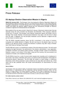 European Union Election Observation Mission Nigeria 2015	
  	
   	
     	
  