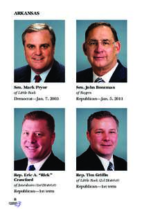 ARKANSAS  Sen. Mark Pryor Sen. John Boozman