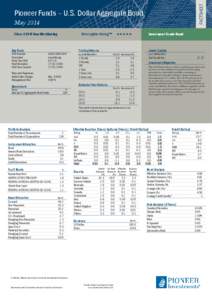 FACTSHEET  Pioneer Funds – U.S. Dollar Aggregate Bond May 2014 Class A EUR Non-Distributing