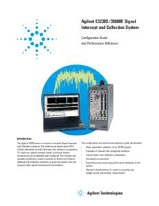 Agilent E3238S/35688E Signal Intercept and Collection System Configuration Guide and Performance Reference  Introduction