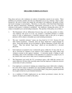 Government / Whistleblower protection in United States / Public policy / United States federal probation and supervised release / Drug control law / Law / Law enforcement in the United States