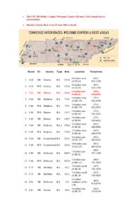 •  The I-55 NB Shelby County Welcome Center #26 mm 3.10 is closed for reconstruction. •