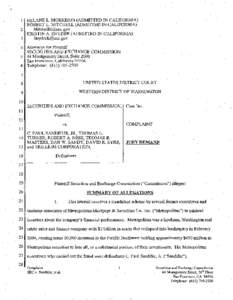 HELANE L. MORRISON (ADMITTED IN CALIFORNIA) [removed] KRISTIN A. SNYDER (ADMITTED IN CALIFORNIA) Attorneys for Plaintiff SECURITIES AND EXCHANGE COMMISSION 44 Montgomery Street, Suite 2600