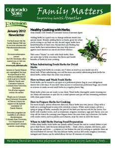 Healthy Cooking with Herbs