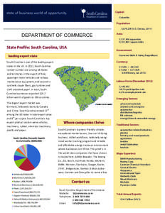 Capital: Columbia Population: 4,679,230 (U.S. Census, 2011)