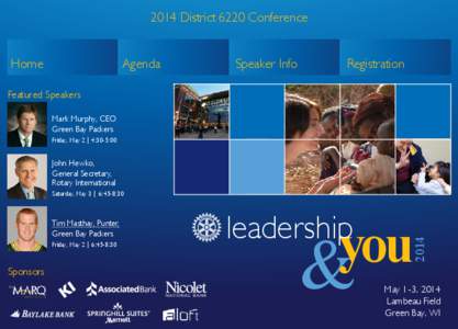 2014 District 6220 Conference Home Agenda  Speaker Info