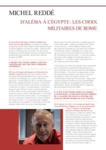 MICHEL REDDÉ D’ALÉSIA À L’ÉGYPTE : LES CHOIX MILITAIRES DE ROME