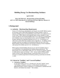 Building Energy Use Benchmarking Guidance