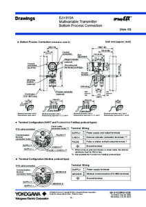 EJX910A Multivariable Transmitter Bottom Process Connection Drawings