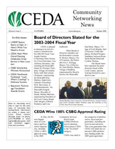 Community Networking News Volume 6, Issue 2  In this issue: