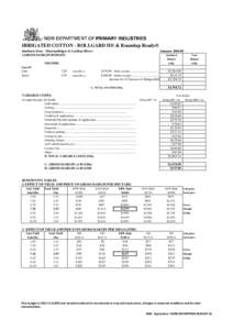 IRRIGATED COTTON - BOLLGARD II® & Roundup Ready® Southern Zone - Murrumbidgee & Lachlan Rivers 1.GROSS MARGIN BUDGET: Summer[removed]Standard