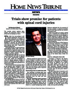 MONDAY, JUNE 3, 2013  NEWS IMAGINE  Trials show promise for patients