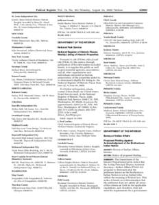 Federal Register / Vol. 74, No[removed]Monday, August 24, [removed]Notices St. Louis Independent City WEST VIRGINIA  INDIANA