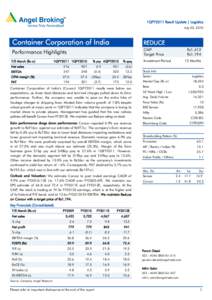 Business / Fundamental analysis / Financial ratios / Valuation / Container Corporation of India / Financial accounting / Earnings before interest /  taxes /  depreciation and amortization / EV/EBITDA / Compound annual growth rate / Generally Accepted Accounting Principles / Finance / Accountancy