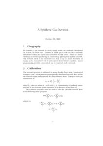 A Synthetic Gas Network October 18, Geography