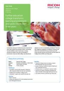 Case Study Hopwood Hall College Education IT Services  Further education