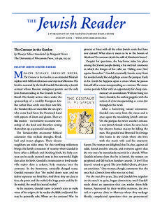 a publication of the national yiddish book center august 2003 ◆ www.jewishreader.org