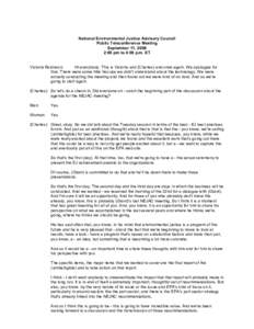 NEJAC TeleCall Transcript September 11, 2008