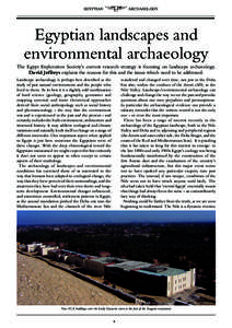 EGYPTIAN  ARCHAEOLOGY Egyptian landscapes and environmental archaeology