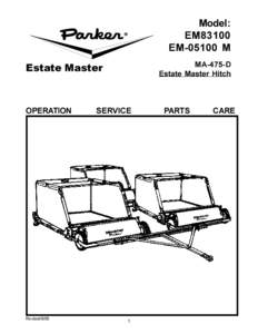 Model: EM83100 EM[removed]M MA-475-D Estate Master Hitch